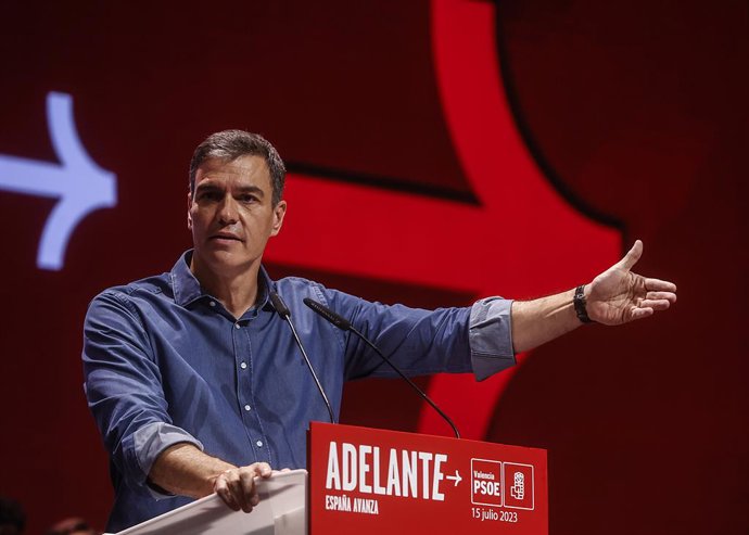 El secretari general del PSOE i president del Govern d'Espanya, i candidat a la reelecció, Pedro Sánchez
