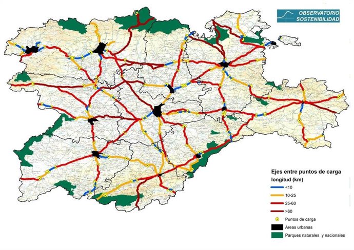 La red de recarga de vehículo eléctrico crece en CyL pero sólo el 14,3% de los conectores se encuentra en el medio rural