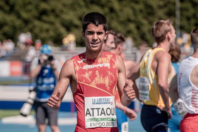 El atleta cántabro Mohamed Attaoui gana la medalla de plata en la prueba de 1.500 metros de Europa Sub23.