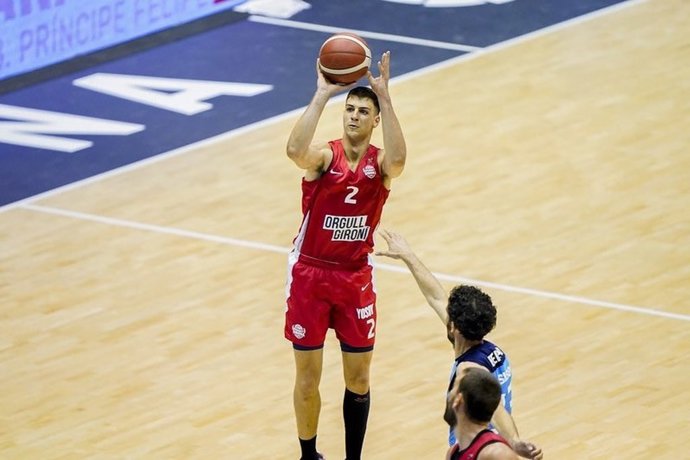 Maxi Fjellerup, en un partido con el Bsquet Girona.
