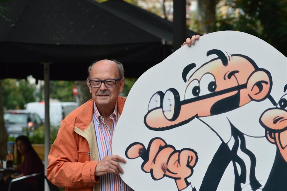 Archivo - El Historietista, Francisco Ibáñez junto con Mortadelo