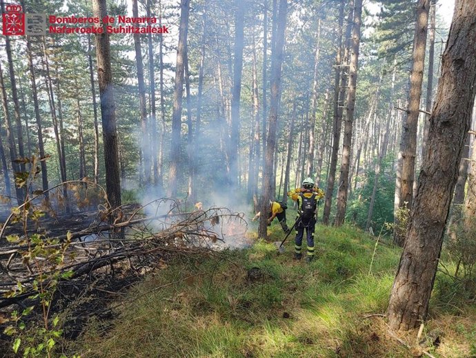 Imagen del incendio de Olloki