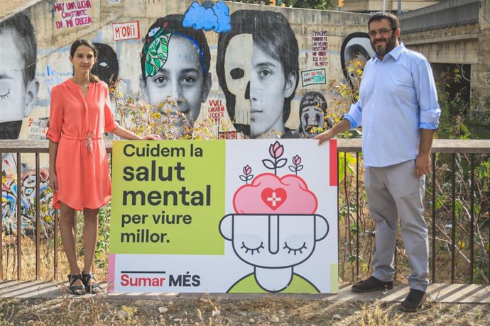 Acto electoral de los candidatos de la coalición Sumar MÉS, Elisabeth Ripoll y Vicen Vidal, en el Parc de Sa Riera de Palma.