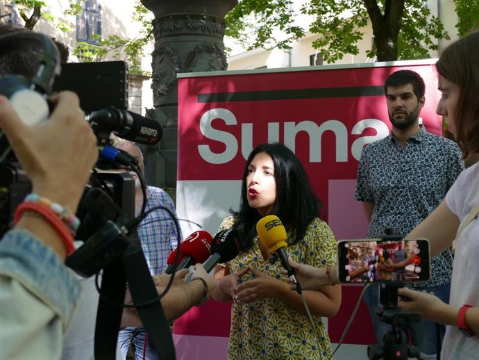 La candidata de Navarra al Congreso por Sumar, Idoia Villanueva