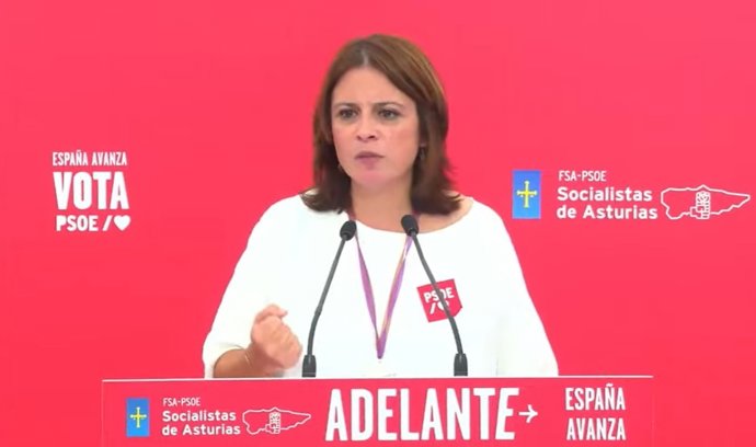 La cabeza de lista del PSOE al Congreso por Asturias, Adriana Lastra