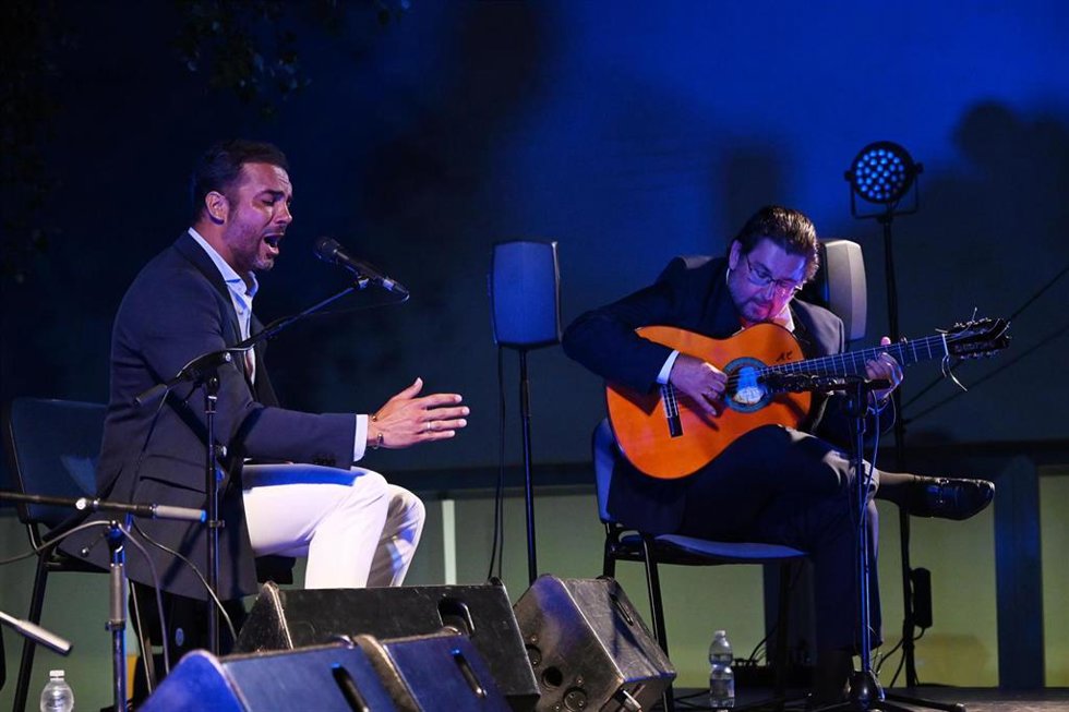 Una de las actuaciones en el Festival Flamenco de Tomares.