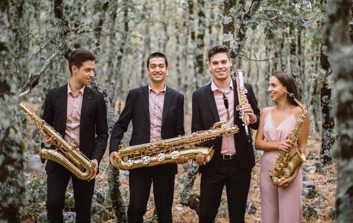 Archivo - Integrantes del Synthse Quartet, que participan en el ciclo de 'Noches Clásicas' del ECCO.