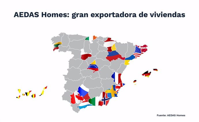 Principales nacionalidades de los compradores de casas de Aedas Homes por provincias