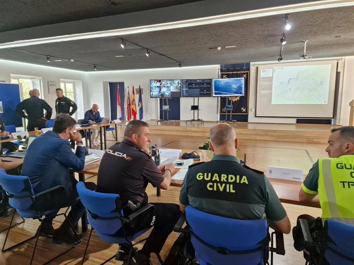 Imagen de la sala de vigilancia en la Comisaría de Vigo.