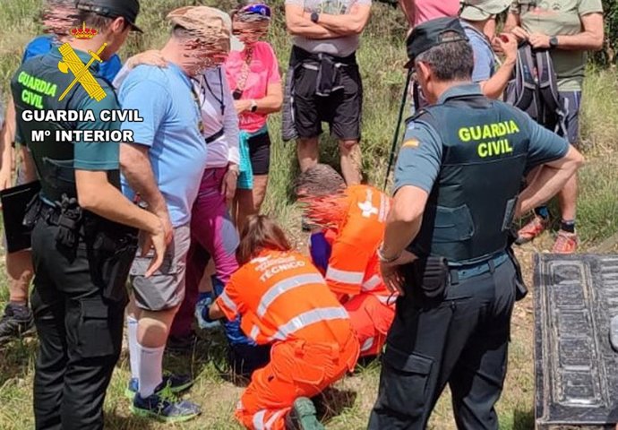 Un momento del rescate.