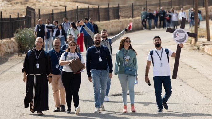 Jóvenes católicos en Damasco se preparan para vivir la JMJ en Siria.