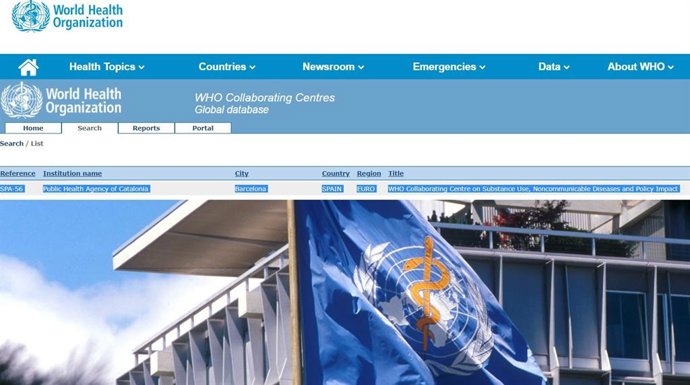 La Subdirección General de Adicciones del Govern se suma a los 12 centros colaboradores de la OMS que hay en España