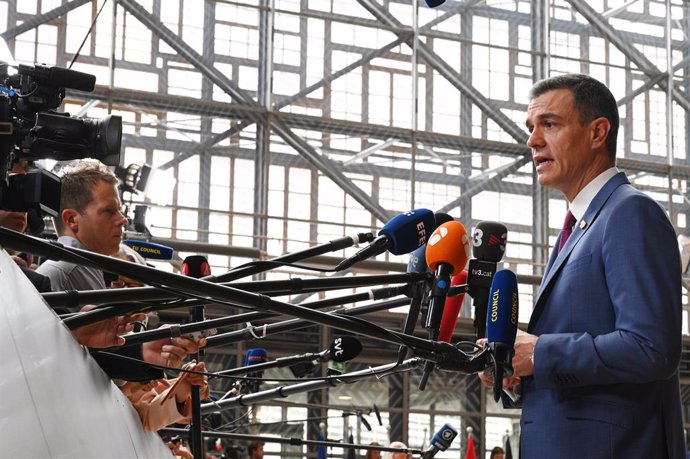 El presidente del Gobierno, Pedro Sánchez, en Bruselas