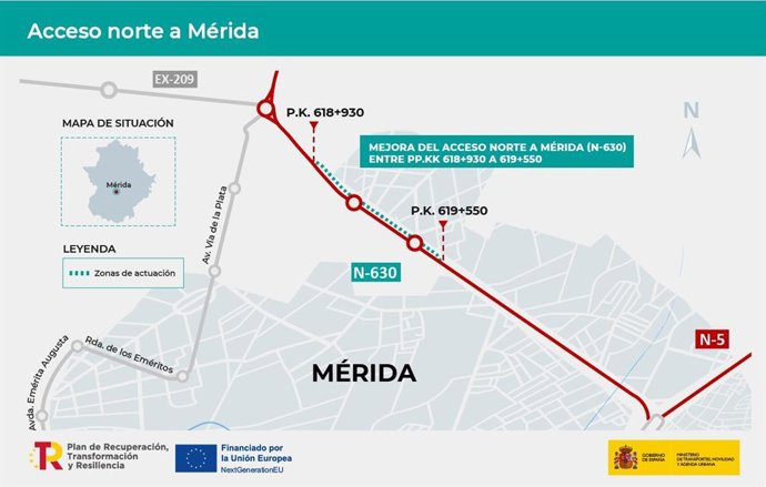 Archivo - Aprobado el expediente de información pública del proyecto de humanización  del tráfico del acceso Norte a Mérida