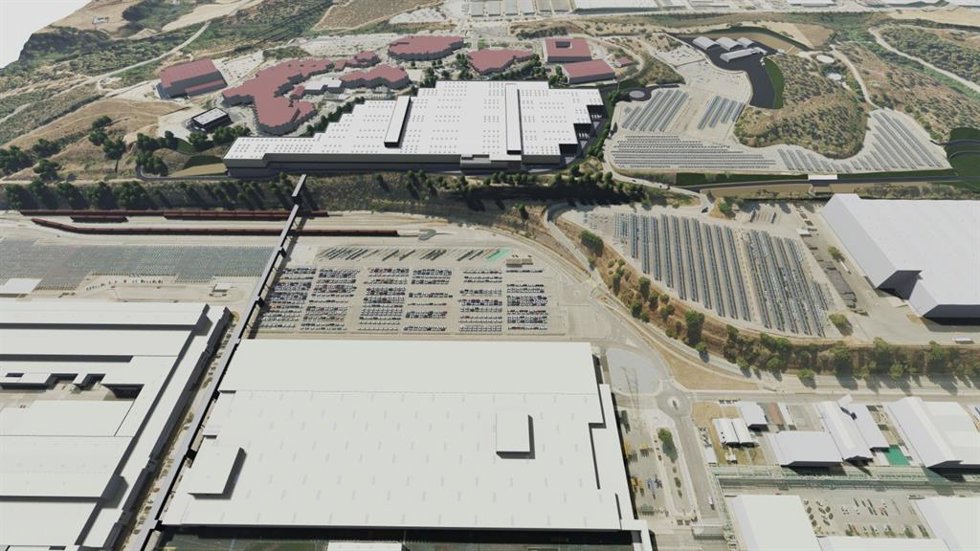 Imagen virtual del complejo de Seat en Martorell (Barcelona) con la futura planta de ensamblaje de baterías.