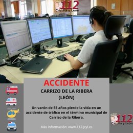 Gráfico elaborado por el 112 con datos del accidente de tráfico en Carrizo de la Ribera