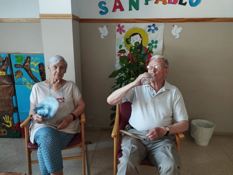 Usuarios de la residencia 'Hogar San Pablo'.