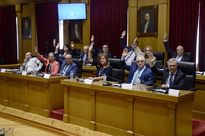 Votación para elegir al nuevo presidente de la Diputación de Ourense, Luis Menor.