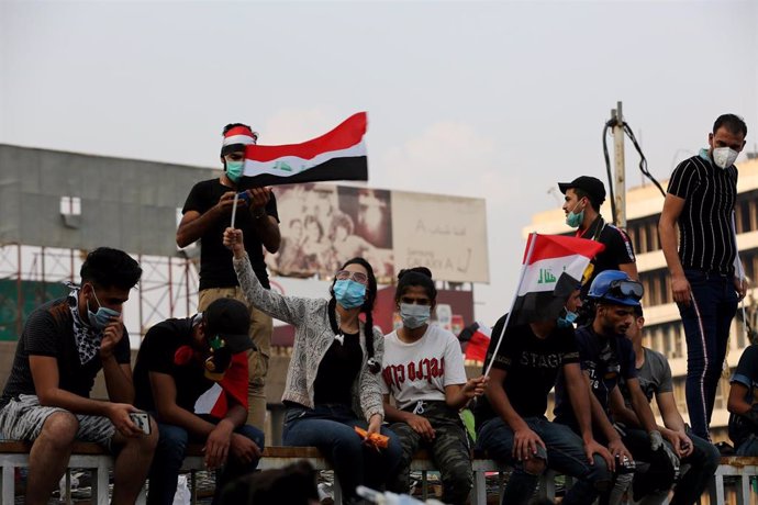 Archivo - Protestas antigubernamentales de octubre de 2019 en Irak