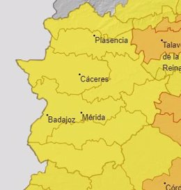Avisos en Extremadura para el 18 de julio