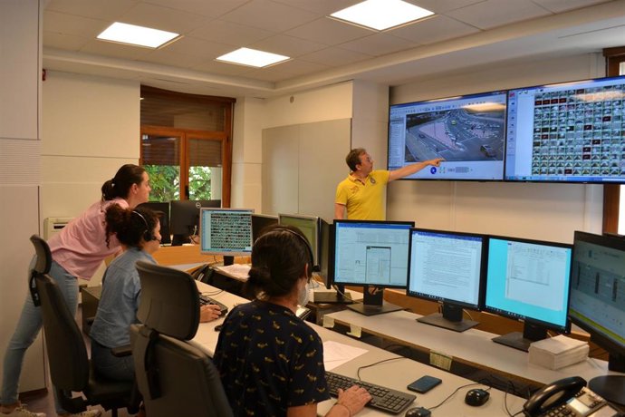 Seguimiento de incidencias en el Centro de Control de Conservación de Carreteras de Navarra.