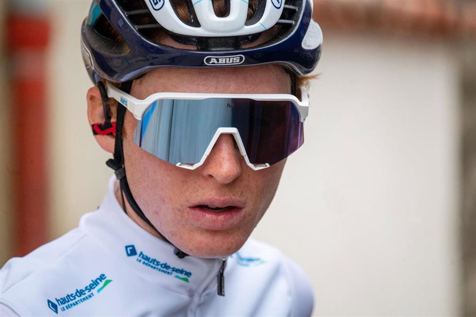 Archivo - Matteo Jorgenson Movistar Team during the Paris - Nice 2022, Stage 6 Cycling race, Courthézon - Aubagne (214 Km) on March 11, 2022 in Aubagne, France - Photo Florian Frison / DPPI