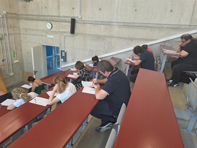 Imagen de los exámenes de las oposiciones para profesor de Secundaria celebrados el pasado mes de junio en la Región de Murcia
