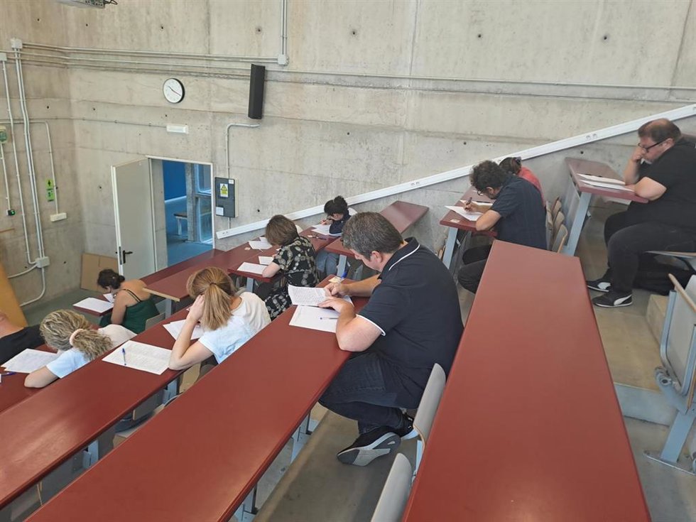 Imagen de los exámenes de las oposiciones para profesor de Secundaria celebrados el pasado mes de junio en la Región de Murcia