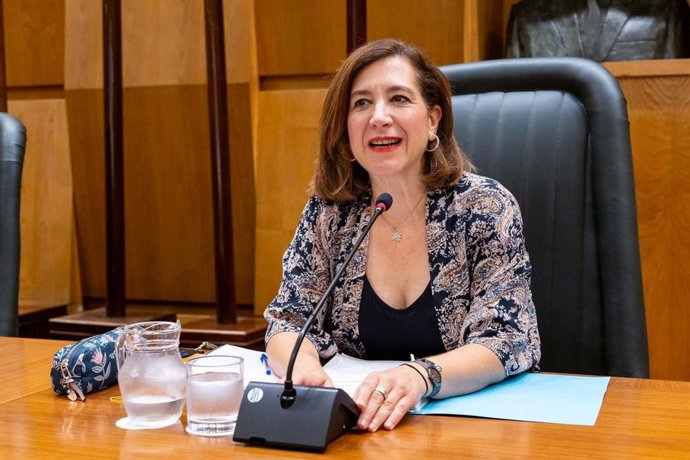 Sara Fernández durante la Comisión de Cultura, Educación y Turismo celebrada este martes