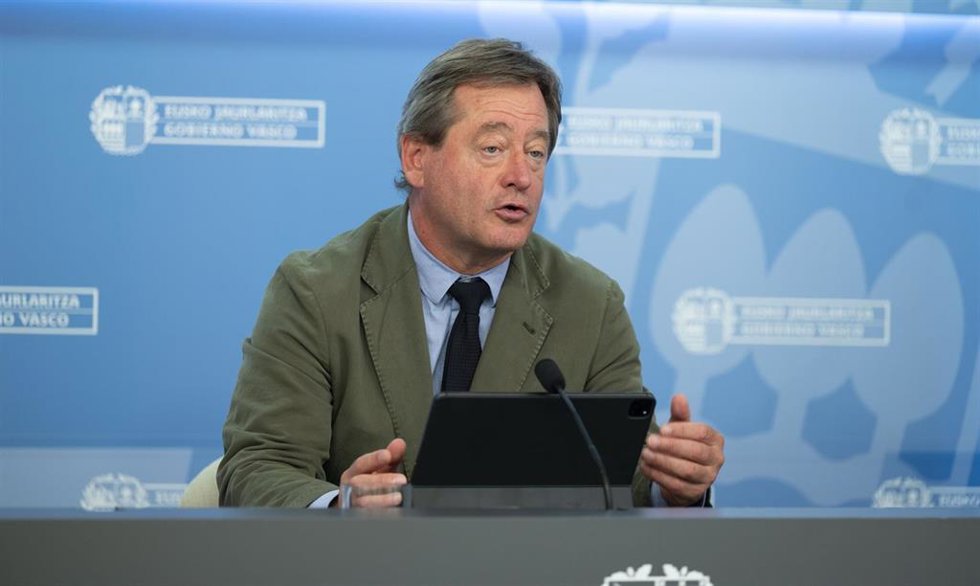 En la rueda de prensa posterior al Consejo de Gobierno, el portavoz del Gobierno Vasco, Bingen Zupiria