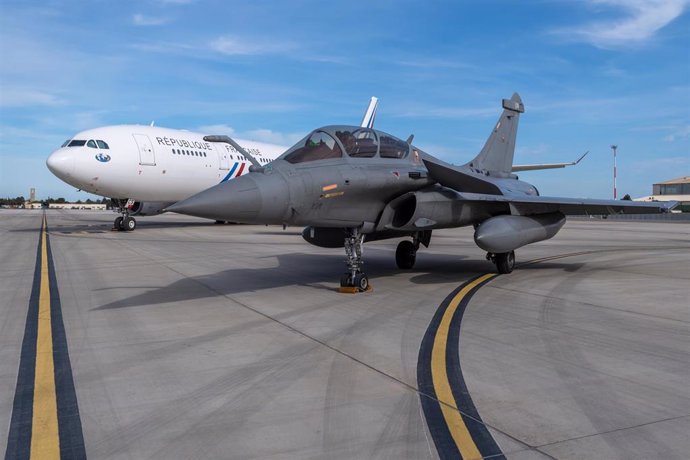 Archivo - Un caza 'Rafale' de la Fuerza Aérea de Francia en una imagen de archivo.