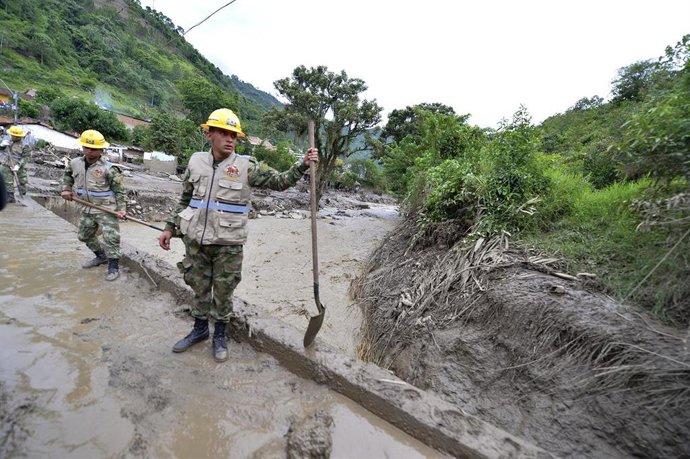 Archivo - Desastre provocado por una avalancha en Antioquia, Colombia. (imagen de archivo).
