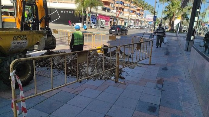 Obras en la red eléctrica de Mijas