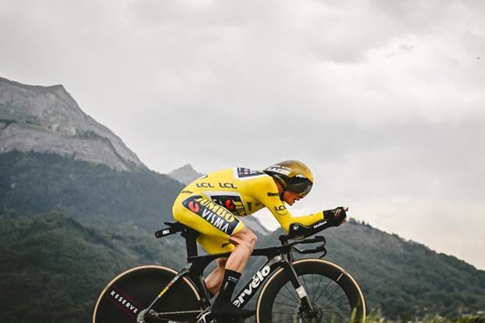 El ciclista danés Jonas Vingegaard durante la contrarreloj del Tour de Francia 2023