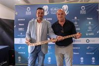 Víctor Francos apoya a la selección española de hockey patines en Sant Sadurní d'Anoia