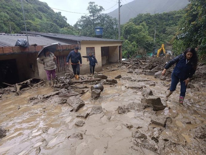 Consecuencias de varias avalanchas en Quetame, Cundinamarca