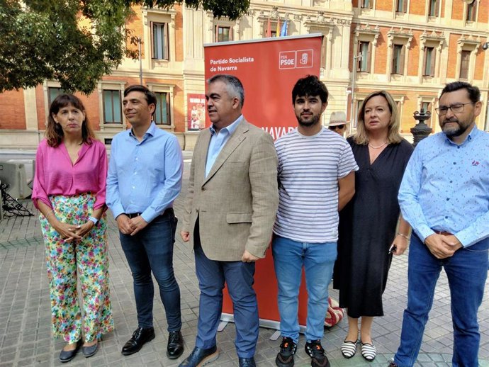 Mensaje del día del PSN este miércoles en Pamplona.