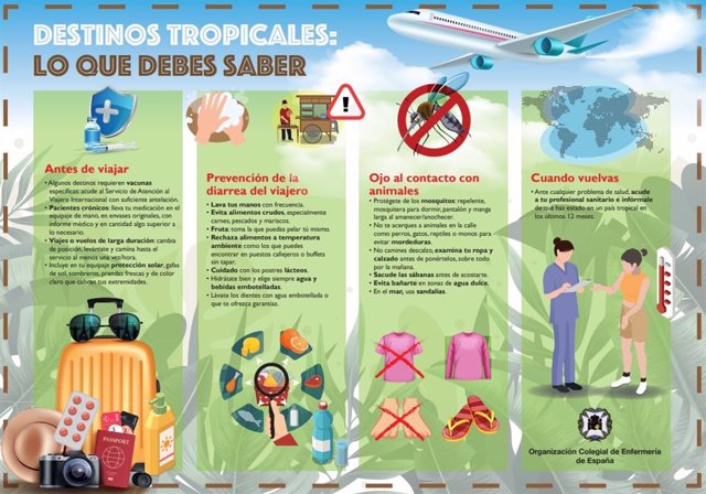 Información del CGE antes de viajar a destinos tropicales.