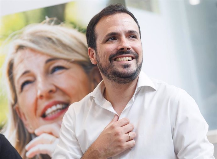 El ministro de Consumo, Alberto Garzón, participa en un acto de Sumar, en el espacio Ecooo, a 19 de julio de 2023, en Madrid (España). 