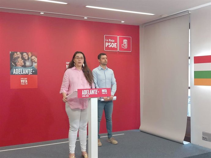 Los candidatos socialistas al Congreso por La Rioja, Elisa Garrido y Raúl Díaz.
