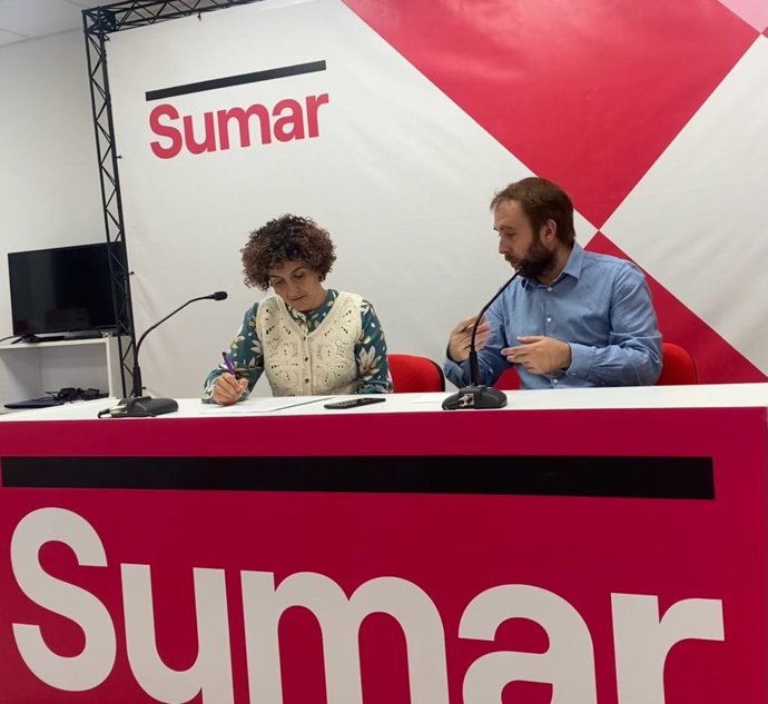 Los candidatos al Congreso y Senado por Sumar La Rioja, Diego Mendiola y Eunate García.