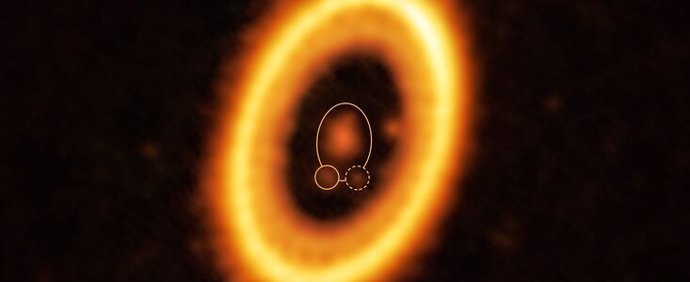 Un planeta y su troyano orbitando una estrella en el sistema PDS 70