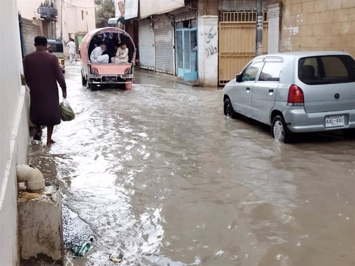 Archivo - Inundaciones por las lluvias monzónicas en Baluchistán, Pakistán