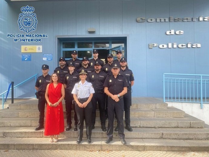 Acto de bienvenida a los diez policías en prácticas.