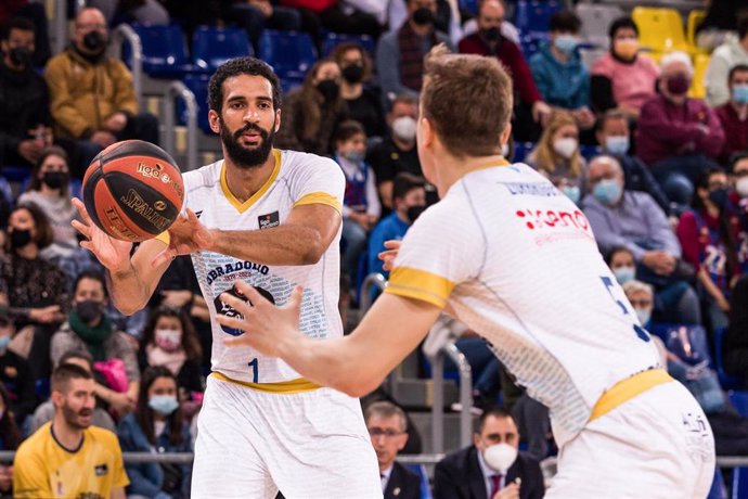 Archivo - Thomas Scrubb durante un partido de Liga Endesa ante el Bara en el Palau.