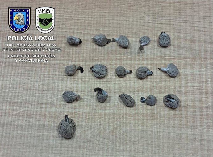 Heroína que llevaba el ahora detenido cuando la Policía Local de Las Palmas de Gran Canaria lo arrestó