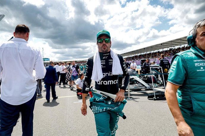 El piloto español Fernando Alonso durante el Gran Premio de Gran Bretaña 2023