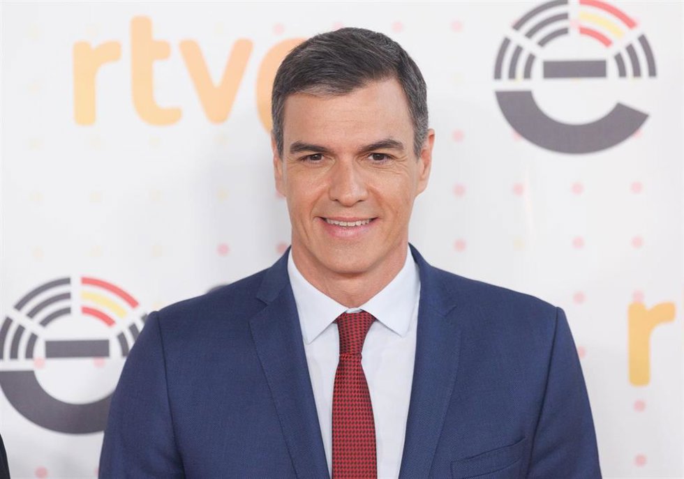 El presidente del Gobierno y candidato a la reelección por el PSOE, Pedro Sánchez, a su llegada al debate electoral organizado por RTVE bajo el título 23J el debate final, en el Estudio 6 de Prado del Rey, a 19 de julio de 2023, en Madrid (España).