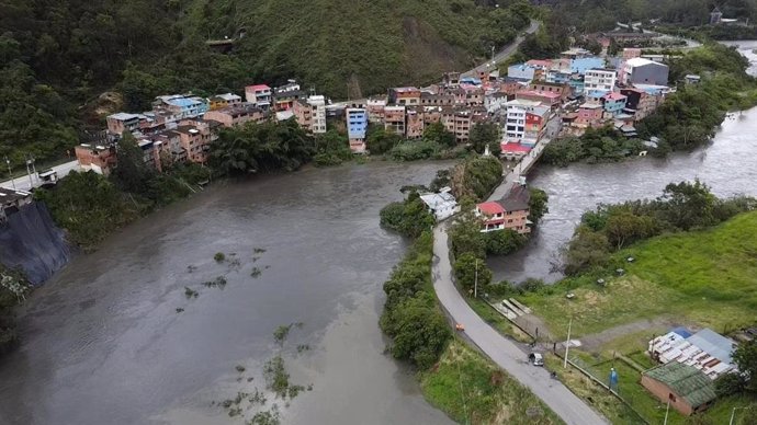 Imagen de la región de Cundinamarca tras las fuertes lluvias