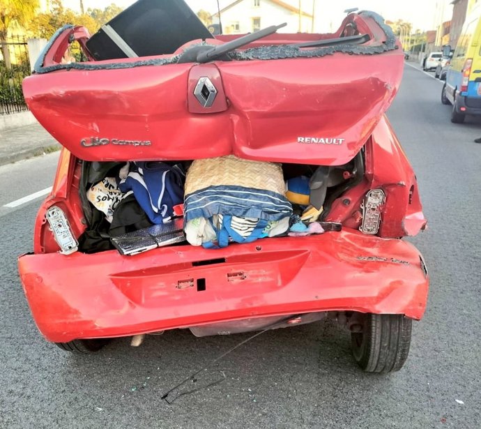 Accidente múltiple en Cambados